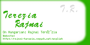 terezia rajnai business card